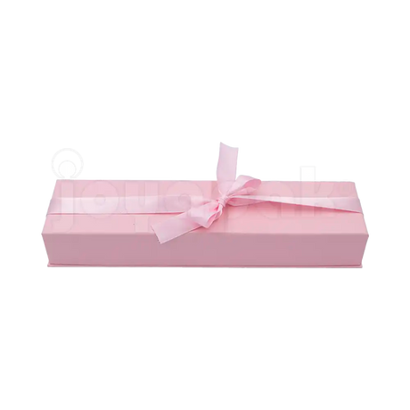 Caja Milán para pulsera de cartón rígido color Rosa PK vista posterior.