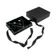 Caja Milán para gargantilla de cartón rígido texturizado color Negro BK.