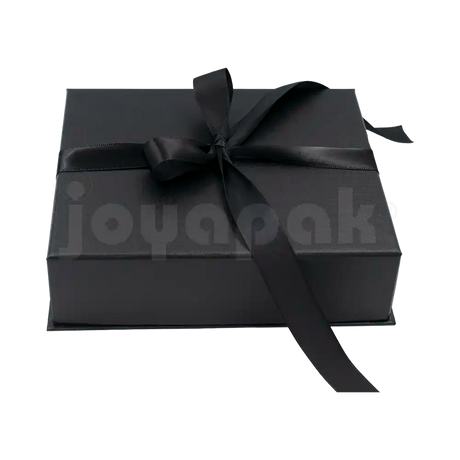 Caja Milán para gargantilla de cartón rígido color Negro BK de costado.