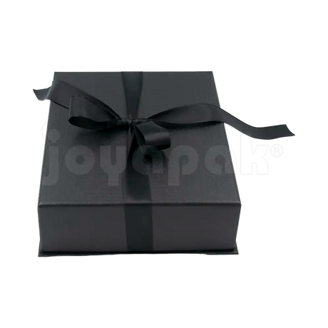 Caja Milán para gargantilla de cartón rígido color Negro BK vista posterior.