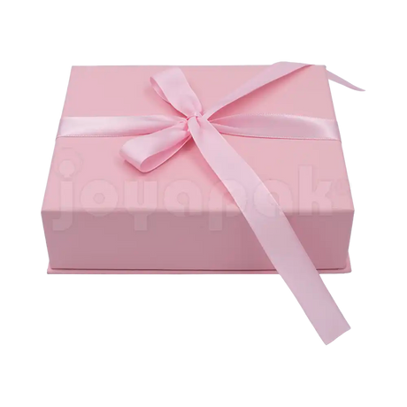 Caja Milán para gargantilla de cartón rígido color Rosa PK vista posterior.