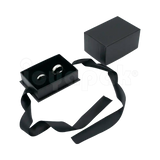 Caja Milán para argollas de cartón rígido texturizado color Negro BK.