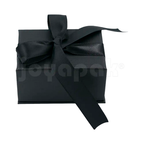 Caja Milán para argollas de cartón rígido color Negro BK de costado.