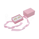 Caja Milán para argollas de cartón rígido texturizado color Rosa PK.
