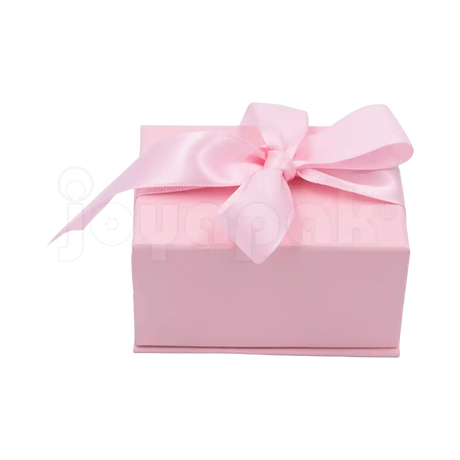 Caja Milán para argollas de cartón rígido color Rosa PK vista posterior.