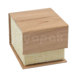 Caja Burlap para Anillo