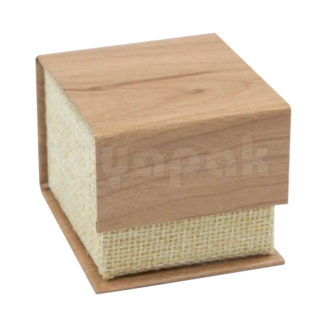 Caja Burlap para Anillo