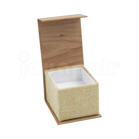 Caja Burlap para Anillo