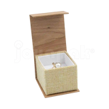 Caja Burlap para Anillo