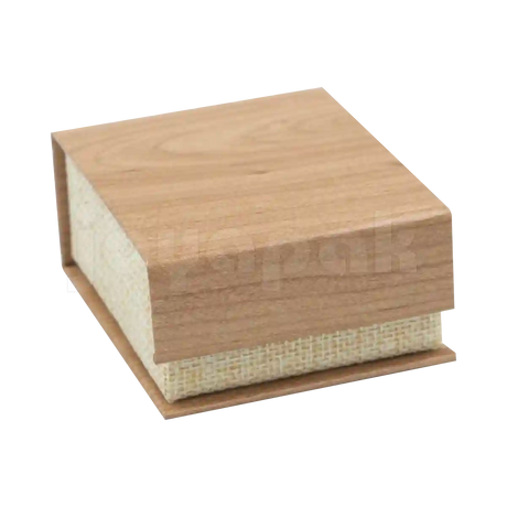 Caja Burlap para Aretes