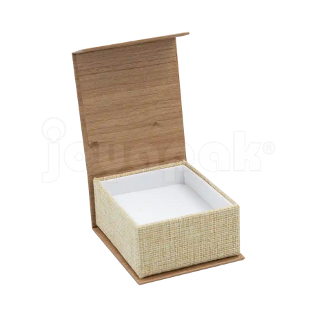 Caja Burlap para Aretes