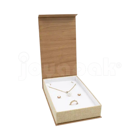 Caja Burlap para Collar