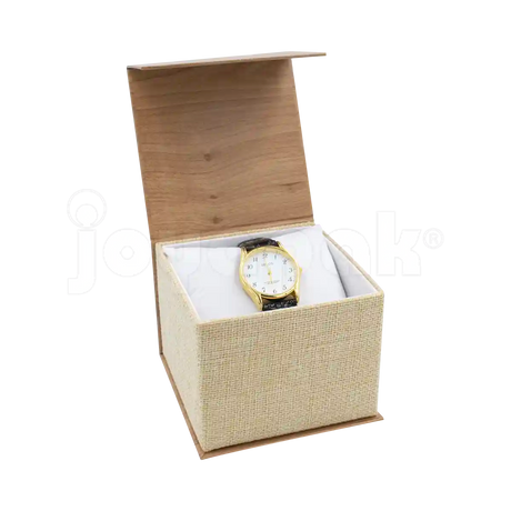 Caja Burlap para Reloj