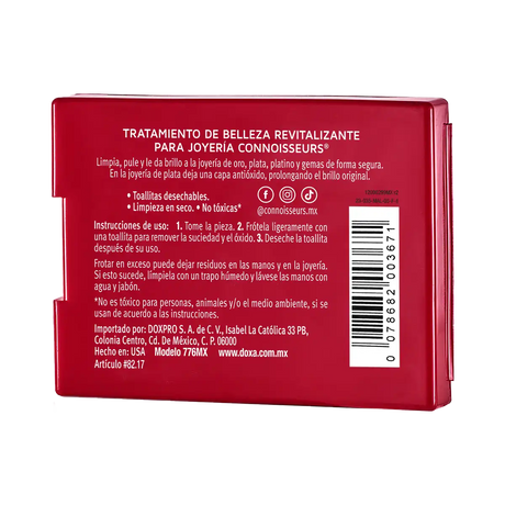 Connoisseurs Toallitas Secas Limpiadoras para Joyas