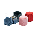 Estuche Velvet Hexagonal Chico para Anillo