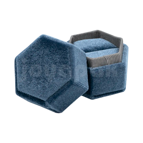 Estuche Velvet Hexagonal Chico para Anillo