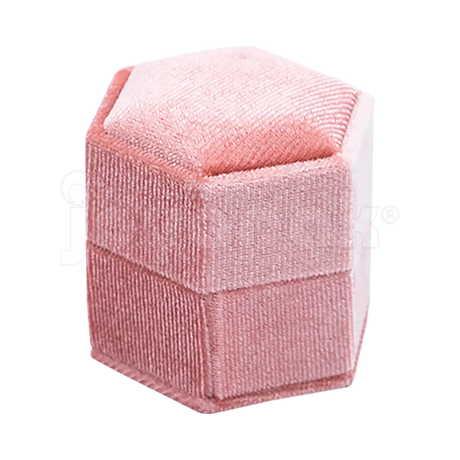 Estuche Velvet Hexagonal Chico para Anillo