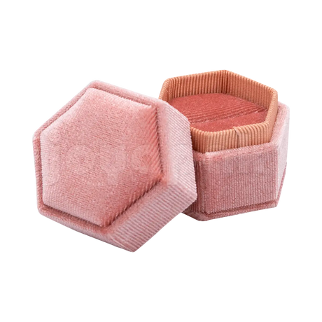 Estuche Velvet Hexagonal Chico para Anillo