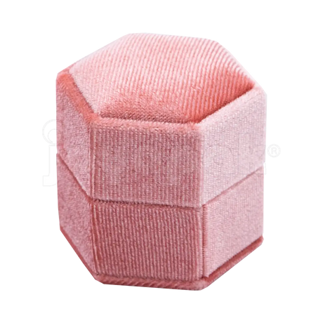 Estuche Velvet Hexagonal Chico para Anillo