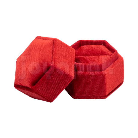 Estuche Velvet Hexagonal Chico para Anillo