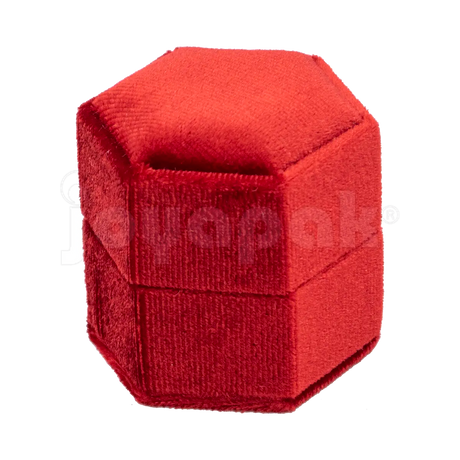 Estuche Velvet Hexagonal Chico para Anillo