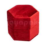 Estuche Velvet Hexagonal Grande Doble Anillo