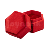 Estuche Velvet Hexagonal Grande Doble Anillo