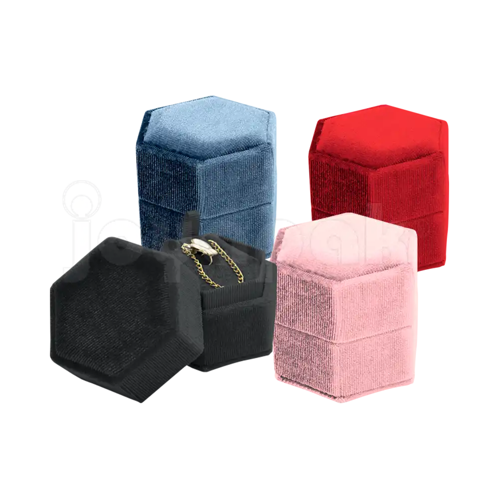 Estuche Velvet Hexagonal Grande Juego/Dije
