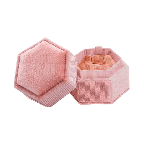 Estuche Velvet Hexagonal Grande Juego/Dije