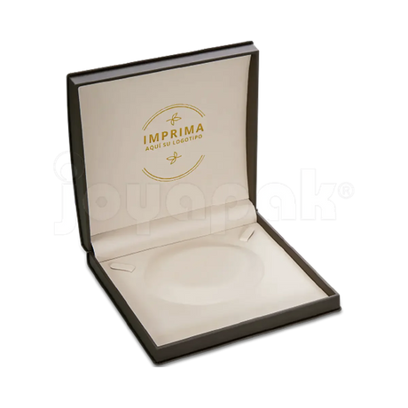 Estuche cerrado de plástico Diamante para joyería de collar.