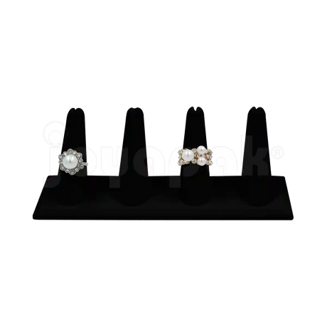 Exhibidor Velour Dedos para 4 Anillos