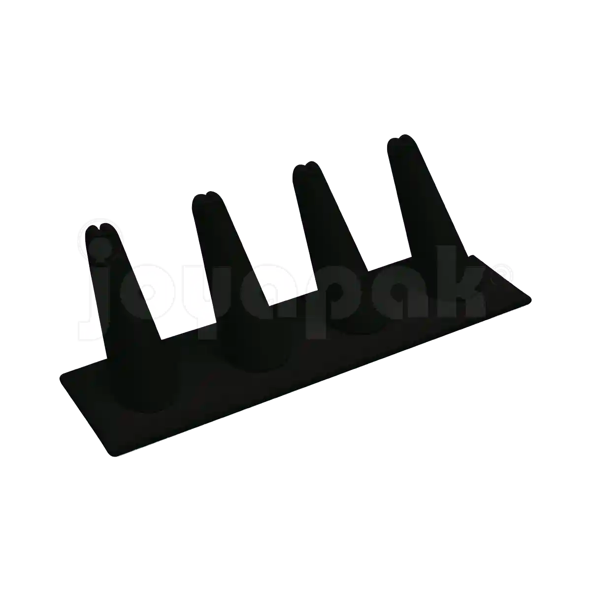 Exhibidor Velour Dedos para 4 Anillos