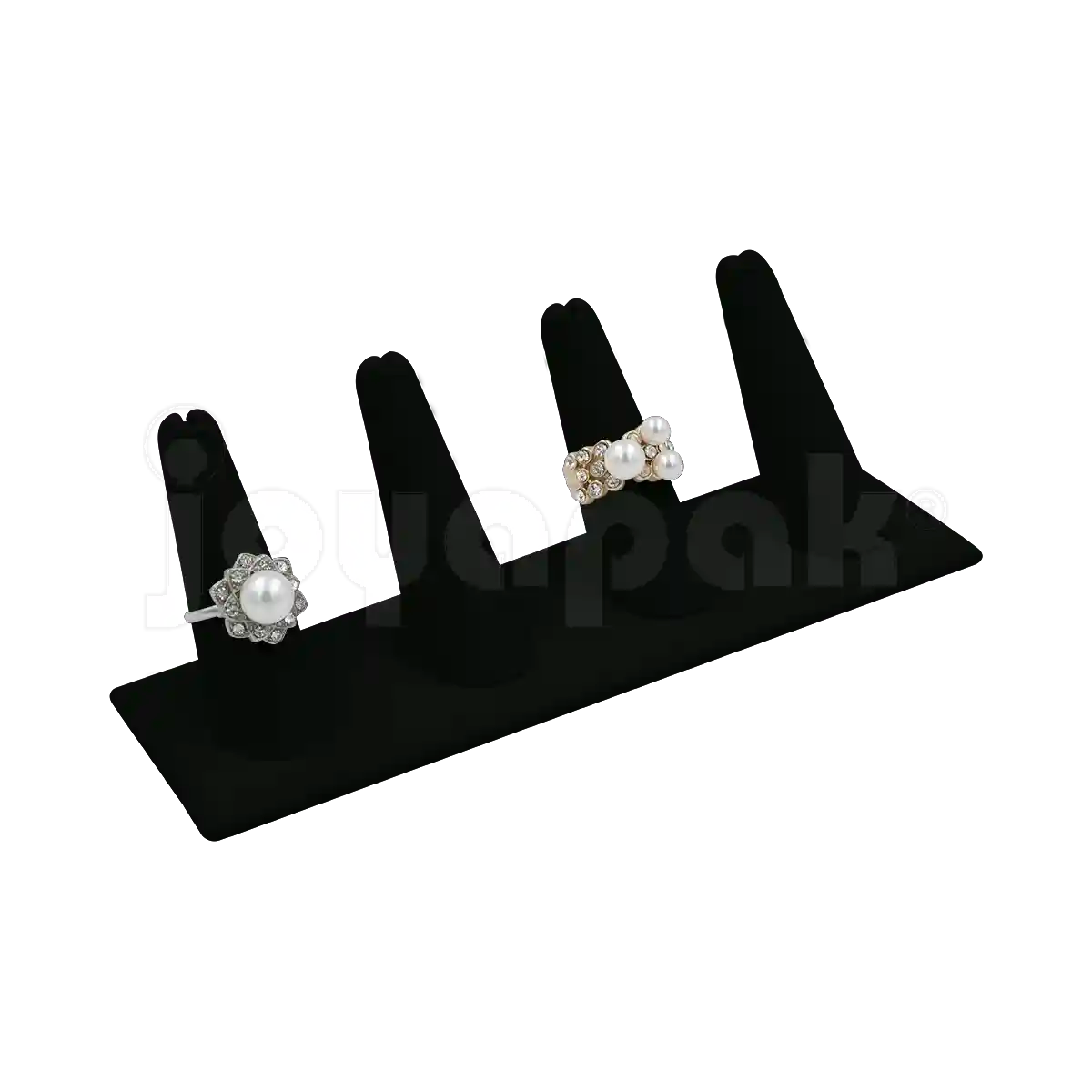 Exhibidor Velour Dedos para 4 Anillos