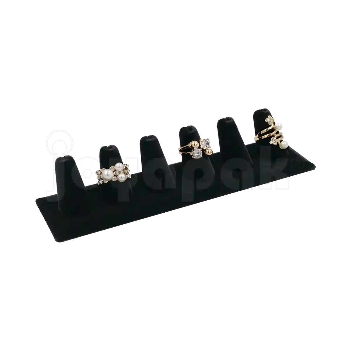 Exhibidor Velour Dedos para 6 Anillos