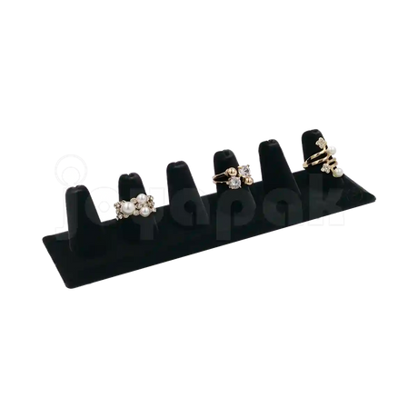 Exhibidor Velour Dedos para 6 Anillos