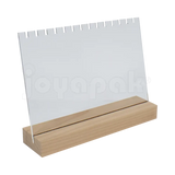 Exhibidor de Acrílico Transparente con Madera para 13 Pulsera/Chocker