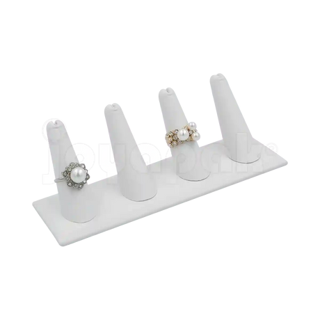 Exhibidor Imitación Piel Dedos para 4 Anillos