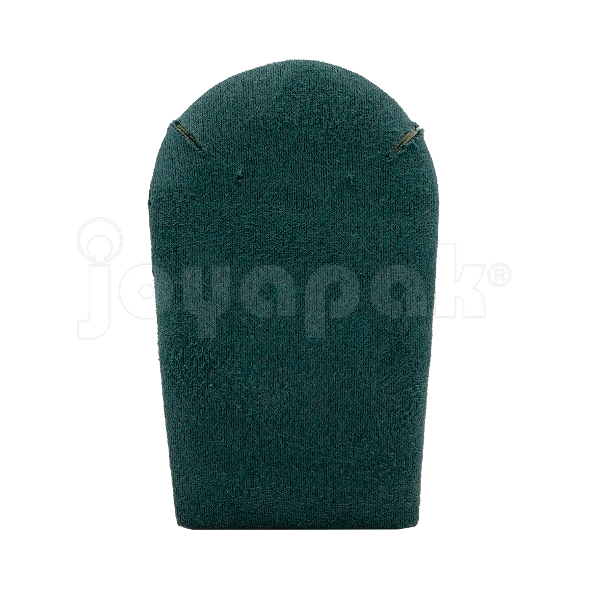 Exhibidor de madera Esmeralda 6802 con juego de collar largo de gala, vista frontal.
