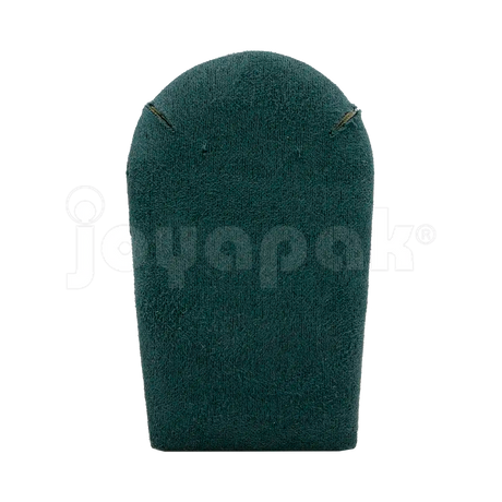 Exhibidor de madera Esmeralda 6802 con juego de collar largo de gala, vista frontal.