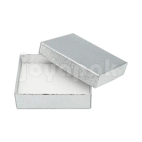 Empaque para joyería con interior protector de terciopelo, modelo Estrella Mediana plata.