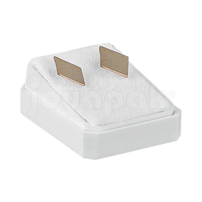 Interior de terciopelo blanco en caja de plástico para broquel, venta por mayoreo en Joyapak.