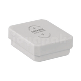 Caja exhibidor de plástico blanco para aretes, empaque profesional para joyería con logo impreso.