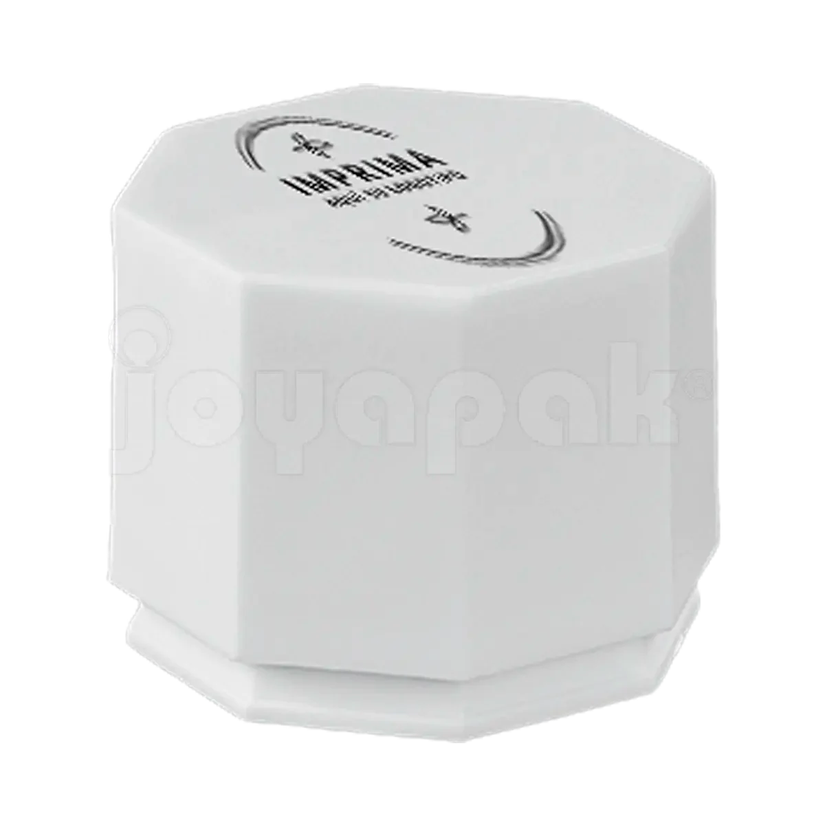 Caja exhibidor de plástico blanco para anillo, ideal para empaque de joyería con logo.