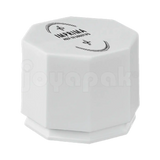Caja exhibidor de plástico blanco para anillo, ideal para empaque de joyería con logo.