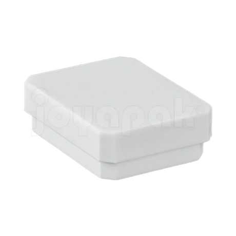 Caja exhibidor de plástico blanco para broquel, empaque profesional para aretes pequeños.