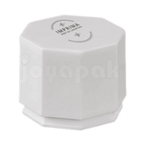 Caja exhibidor de plástico blanco para anillo, ideal para empaque de joyería con logo.