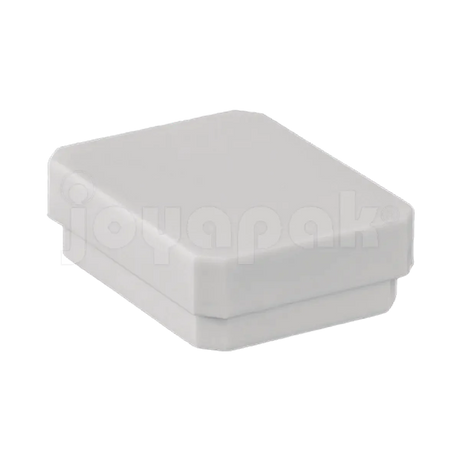 Caja exhibidor de plástico blanco para broquel, empaque profesional para aretes pequeños.