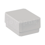Caja exhibidor de plástico blanco para juego de joyería, empaque profesional para coordinados.