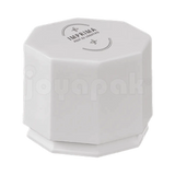 Caja exhibidor de plástico blanco para anillo, ideal para empaque de joyería con logo.