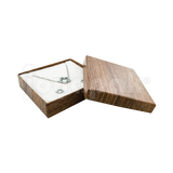 Caja Forest Cuadrada para Juego Grande: Arete, Cadena con Dije